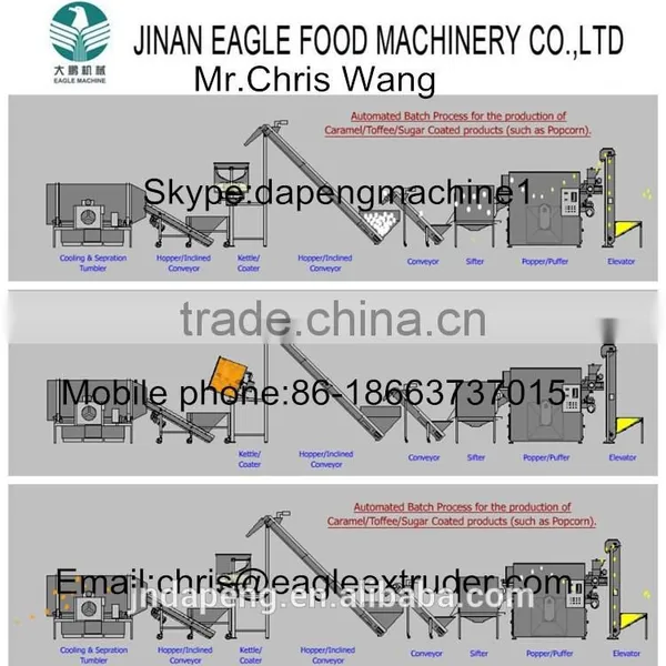 High Quality American Popcorn Production Line Mr.Chris Mobile:0086 18663737015 Website:dapengmachine1 Trademanager: Cn1501493484 photo-2