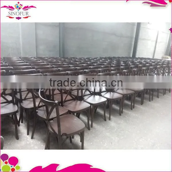 2015 Hot Sale Factory Stackable Wooden Cross Back Chair photo-2