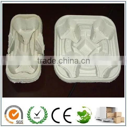 ECO Molded Pulp Cup Carrier/Cup Tray/2 Cup Carrier photo-3