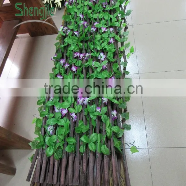 Beautiful Artificial Hedge Fencing Wholesale Silk Flowers Decorative Garden in China photo-2