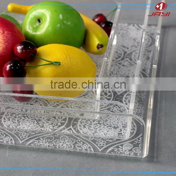 Customized Wholesale Acrylic Fruit Tray Decorations Clear Plastic Cake Tray With Special Figure photo-3
