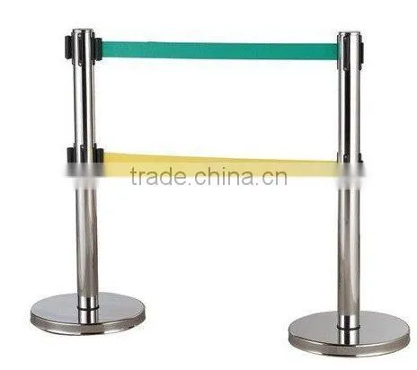 Retractable Belt Barriers With Double Belts in Various Colors photo-5