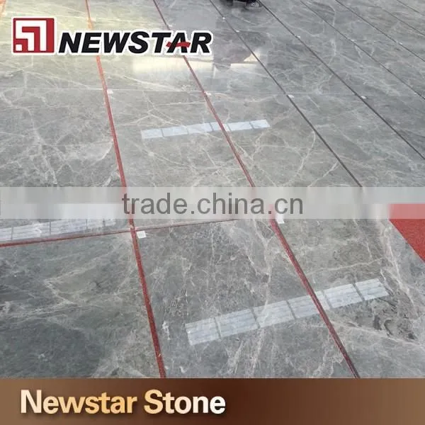 Chinese Polished Silver Mink Grey Marble Natural Stone Tile Marble Tile Floor photo-2