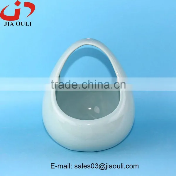 New Design EASTER Decoration Colorful Ceramic Egg Shape Basket photo-2