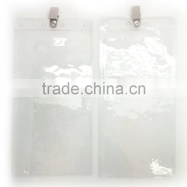 4" * 8" ID Badge Holder With Metal Clip, Name Tag Holder, ID Card Holder With Clip photo-6