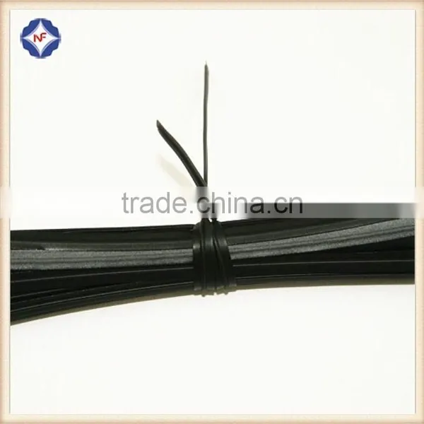 Black PE or PVC Plastic Coated Twist Tie Wire With Single Metal for Wire Cable photo-3