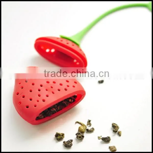 Silicone Strawberry Tea Strainer Infuser Spice Filter Wholesale,OEM Silicone Strawberry Tea Infuser Spice Filter Manufacturer photo-3