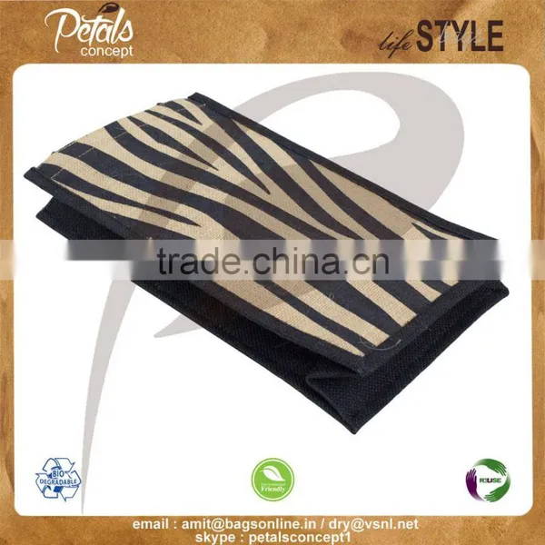 PP Laminated Jute Two Bottle Wine Bag With Padded Rope Handle photo-6