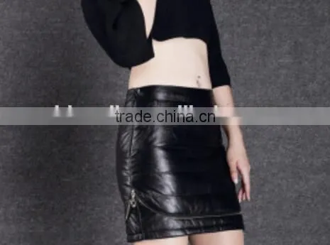 Fashion Girls Winter Feather Skirts Warm White and Black Feather Skirt photo-2