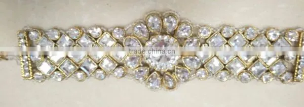 GOLD CRYSTAL Single Bracelet Free Size photo-2
