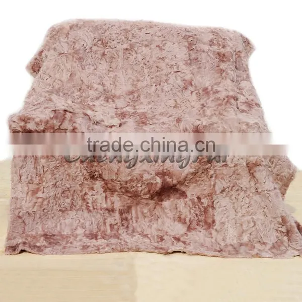CX-D-50A China Cheap Price Natural Colour Real Sheep Lamb Fur Blanket photo-2
