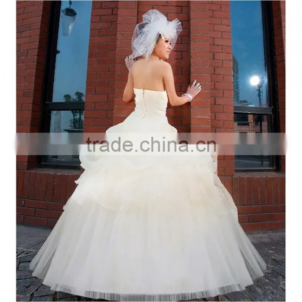 Delicate Off Shoulder Lace Wedding Dress Trail Ball Gown 2017 Wedding Dress photo-4