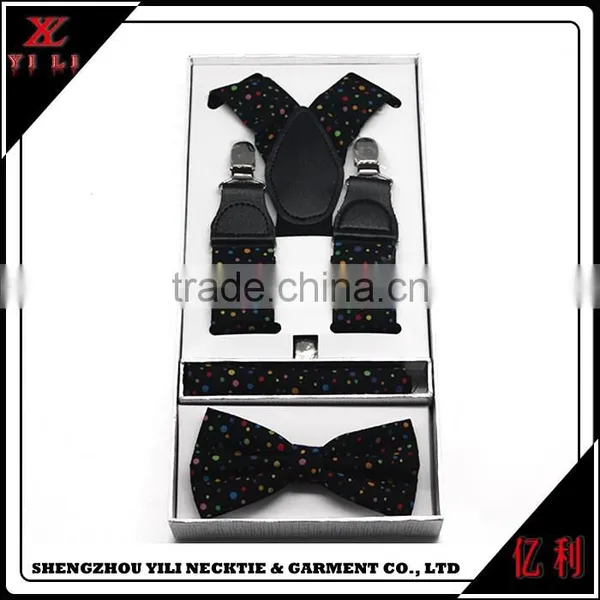 Portable New Design Cheap Men Gifts Suspender Bowtie photo-3