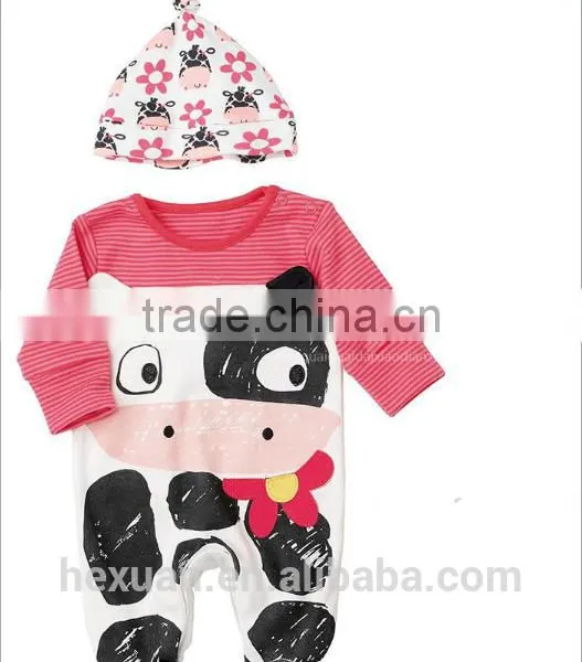 Child Baby Boy Romper With Hat Baby Clothes Wholesale photo-2