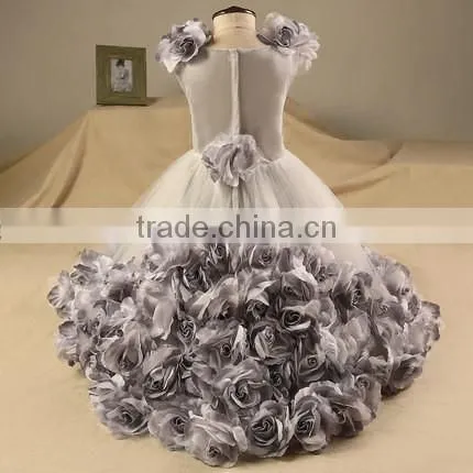 Newest Girl Wedding Dresses With Bubble Flower Girl Evenning Princess Dresses For The Piano Girls Clothing NP-G-GD905-71 photo-4