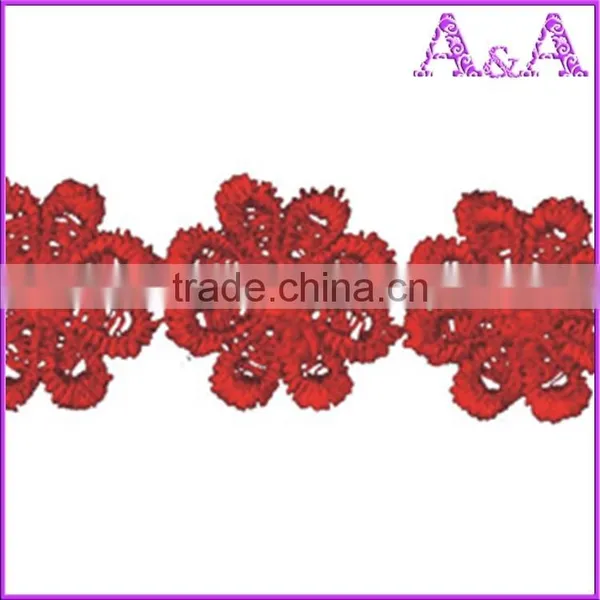 New Fashion Chemical Lace / Guipure Lace / Cupion Lace Fabric Hot Selling Blue Color Nylon Guipure Lace Fabric photo-3
