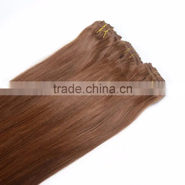 Top Quality Brazilian Human Clip in Hair Extensions, Cheap 100% Clip on Human Hair Extensions photo-2