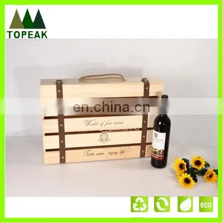 Various Dimensions High Quality Natural Wine Box Wooden Box