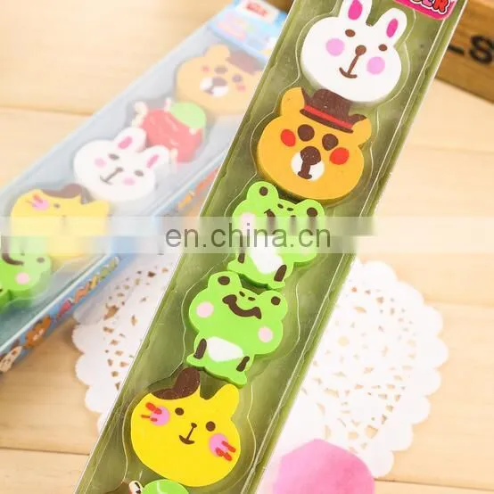 PVC Box Packing Animal Design Cartoon Eraser Cartoon Eraser photo-2
