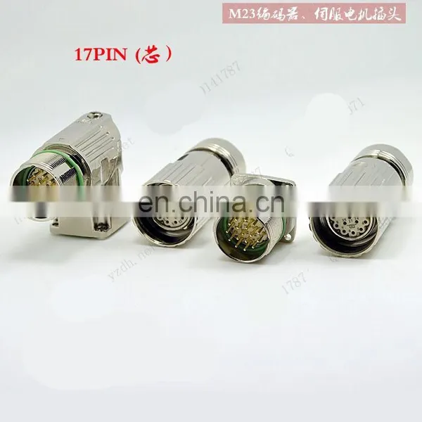 Wholesale Straight M23 Encoder Connector 6 8 12 17 19 Pin Cores Power Plug