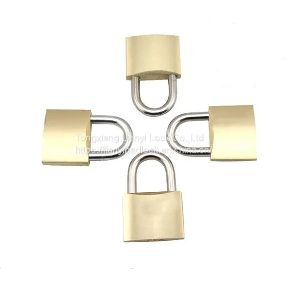 High Quality Anti Cut Anti Rust Solid Brass Body Hardened Shackle Brass Padlock Medium Type Safety Padlock for Outdoor photo-3