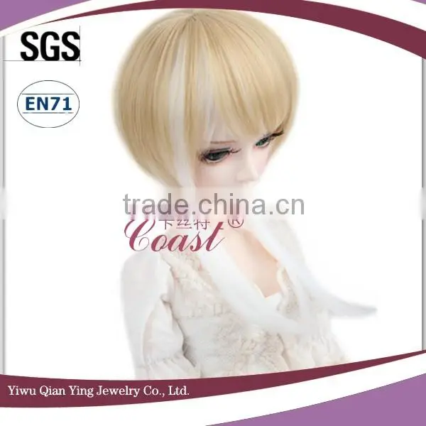 Wholesale Best Selling Short Beautiful Blonde Doll Wig photo-3