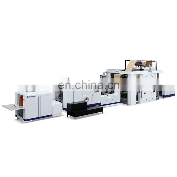 Square Bottom Paper Bag Making Machine With 4 Colors Printing In Good Quality