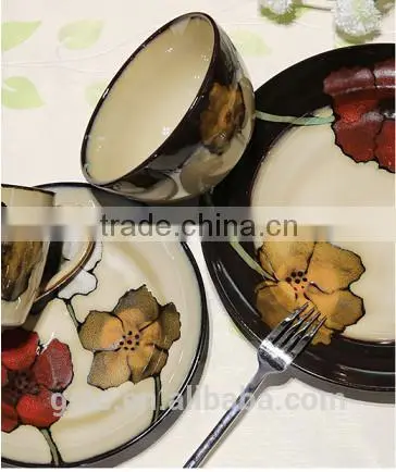 16-piece Hand Painted Stoneware Dinnerware Set With New Design photo-2