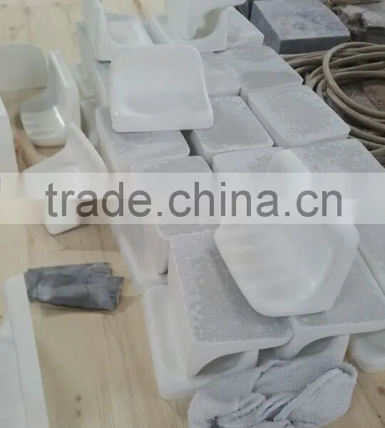 Cultured Marble Foot Rest, Wall Mount Soap Dish, Corner Mount Soap Dish, Shampoo Shelf, Trim, Accessory Ledge photo-6