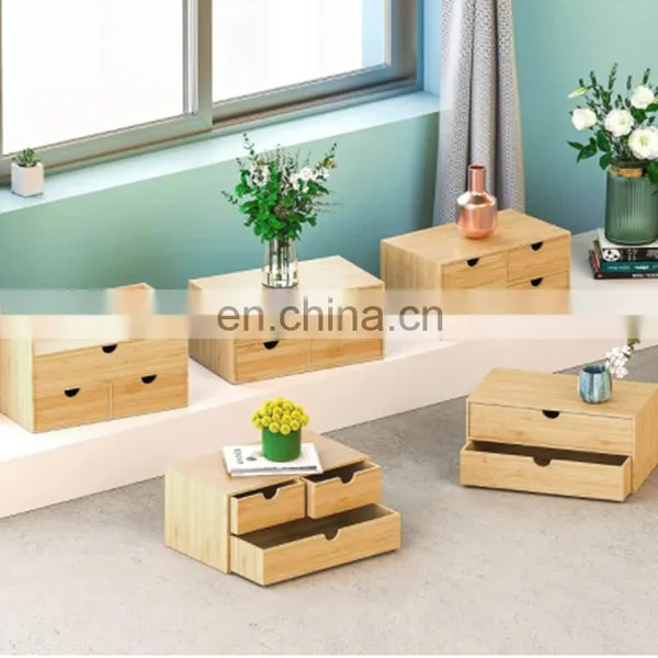 Minimalist Portable Wooden Kitchen Desktop & Drawer Office File Storage Dressing Table Organizer With Multiple Functions photo-5