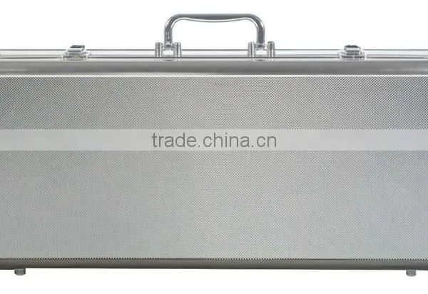 Silver Aluminum 1000 Chip Aluminum Poker Chip Case,Game Card Storage Carrying Case photo-2