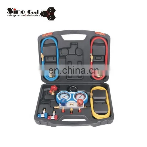 Refrigeration Kit AC Manifold Gauge Set Brass R134A Auto Service Kit photo-2