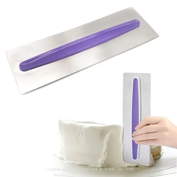 Stainless Steel Cake Icing Smoother Polisher Frosting Cream Comb Fondant Cake Decorating Scraper
