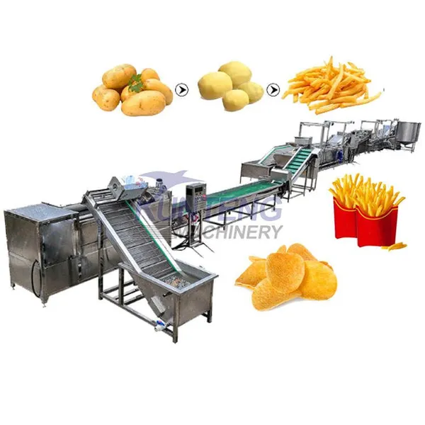 Edelstahl-Fruchtscheiben-Fritierverarbeitungslinie, intelligente Pommes-Frites-Ausrüstung