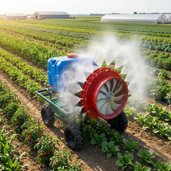 Remote Control Farm Sprayer With High Efficiency Airblast Atomization and 12 Nozzles Spraying System