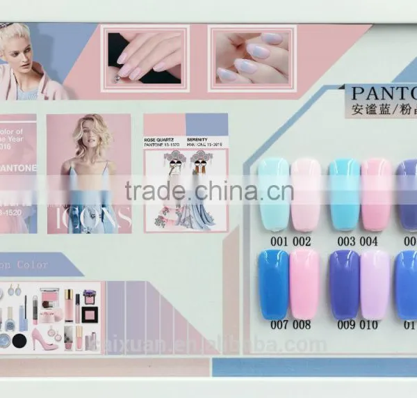 Pantone Color of 2016 Rose Quartz& Serenity Beautiful Bottle Nail Polish Nail UV Gel Polish