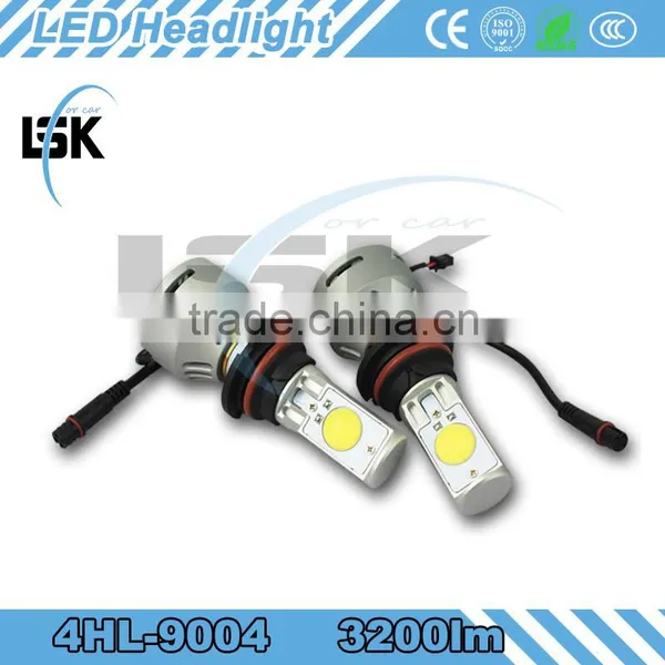 HI/Lo Beam H4, H13, 9004, 9007 3200lm 12v 24v Led Auto Headlight Kit With Copper Metal photo-3
