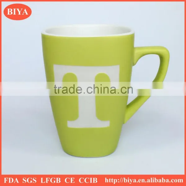Print Mug 2016 Cheap Stoneware Mug Sandblast Letters Coffee Tea Mug With Handle photo-3