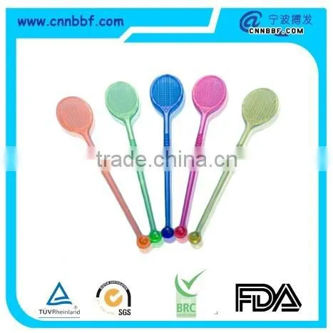Bat shape plastic wine stirrers