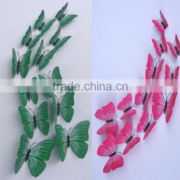 12 Pcs Butterflies Home Decor Sticker Art Design Decal Wall Stickers Room Decorations 3D Butterfly photo-3