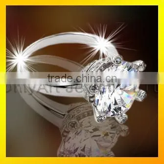 High Quality Wedding Jewelry Fashion Ring Sterling Silver Rings Jewelry Womens photo-3