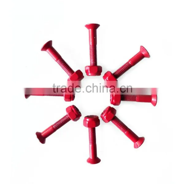 Shiny Siliver Skate Board Bolts, Available Stock 1 Sets(8pcs)skateboard Hardware Screw Bolts, ILVERADOS SKATEBOARD MOUNTING HARD photo-2