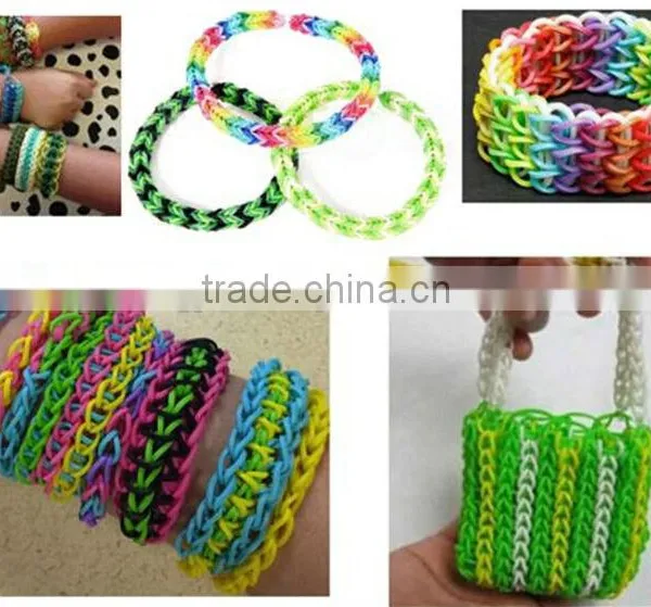 Fashion Silicone Loom Bands Bracelet Kit in Bulk!!! Rubber Loom Bands Watch Kit With Cheap Design DIY Bracelet!