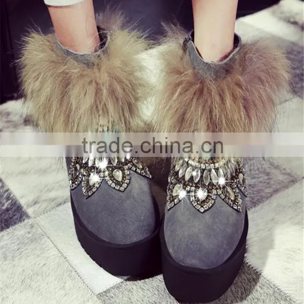 Korean New Styles Snow Woman Canadian Fur Snow Boot Made in China photo-3