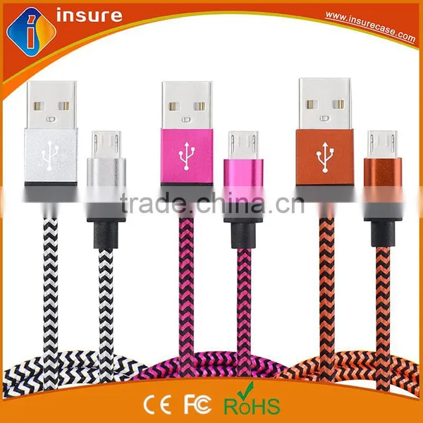 1M Colorful Braided Cheap Usb Cable With Good Quality photo-4