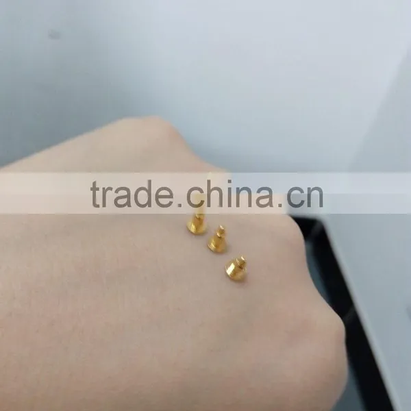Au Gold Plated Pogo Pin Battery Connector With Spring Loaded,saving Space,high Current and Reliablity photo-3
