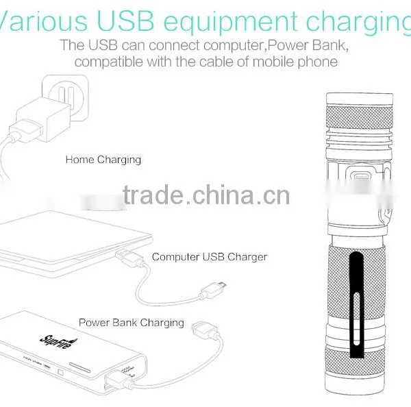 Good Quality Aluminum Durable USB Flashlight A2 photo-4