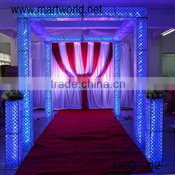 Luxury Silver Suqar Party Decoration Wedding Stage Mandap Decoration Crystal Wedding Arch for Weddings, Party , Event(MBD-012) Quality Choice photo-3
