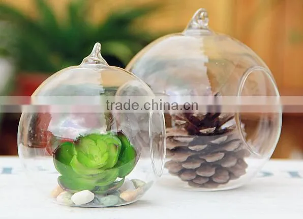 Borosilicate Crystal Glass Vase Mouth Blown Hanging Glass Vase