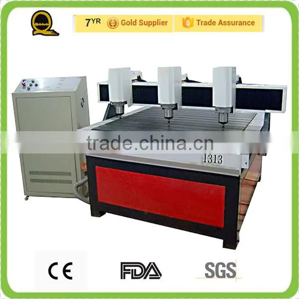 QL-1313 High Frequency Multifunction Three Heads Cnc Machine for Advertising Sign photo-3